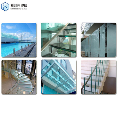 5 4mm 10mm 1.52PVB 10mm verre stratifié pour balustrade clôture parement d'escalier