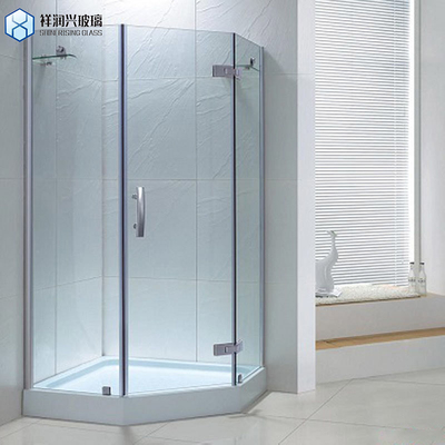 Partie vitrée trempée à poignée personnalisable pour salle de bain salle de douche
