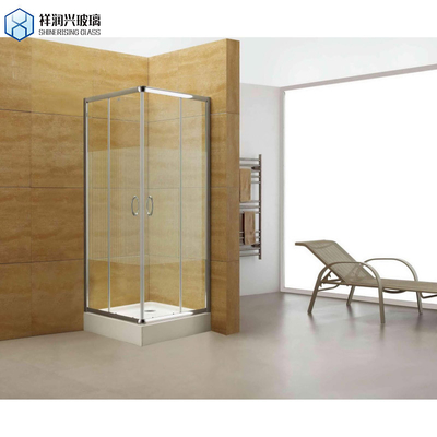 Partie vitrée trempée à poignée personnalisable pour salle de bain salle de douche