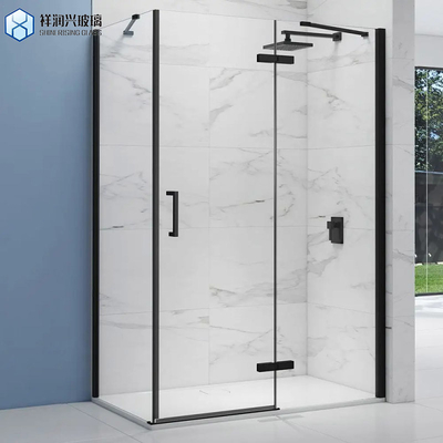Partie vitrée trempée à poignée personnalisable pour salle de bain salle de douche