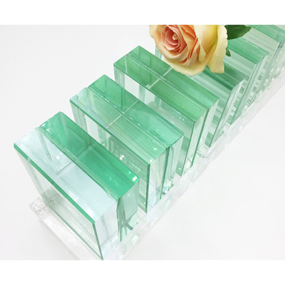 Travail de bord plat poli personnalisé de verre coloré transparent stratifié pour meubles