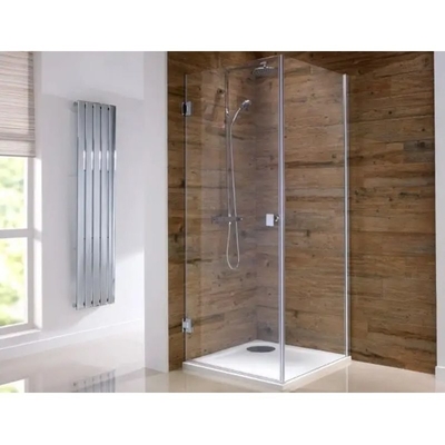 Technique Porte coulissante en verre sans cadre à commande laminée pour salle de douche multifonctionnelle