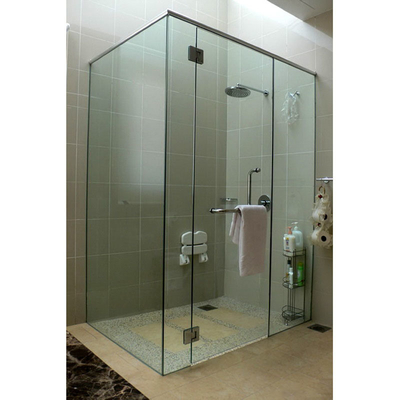 Chambres de douche rectangulaires à porte unique avec portes coulissantes doubles et verre de sécurité