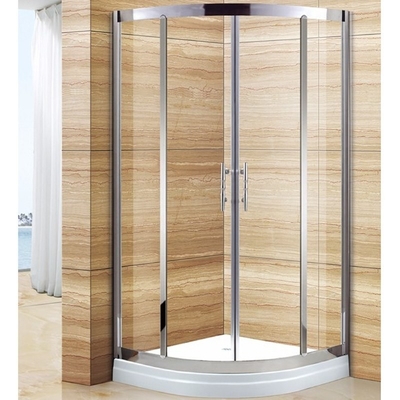Chambres de douche rectangulaires à porte unique avec portes coulissantes doubles et verre de sécurité