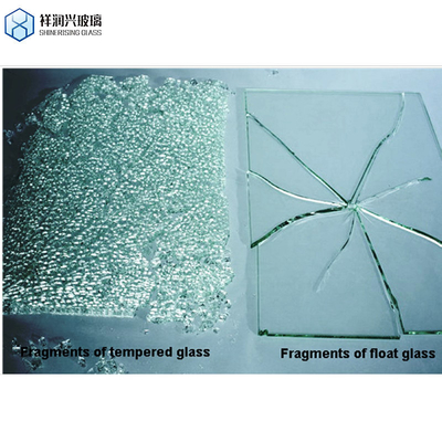 8 mm 12 mm épaisseur de verre de construction transparent de sécurité trempé avec technique stratifiée