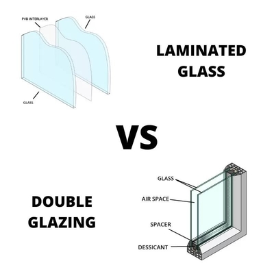 Verre stratifié 10,38 mm Verre transparent incolore recuit de sécurité PVB Panneaux de serre flottants