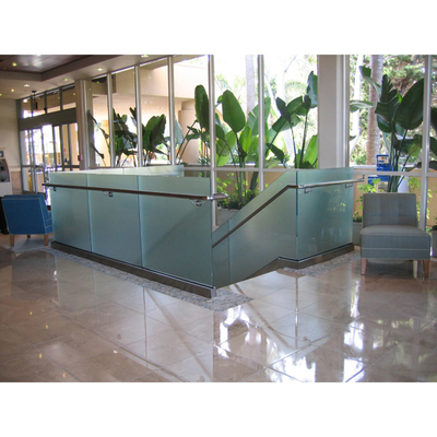 3 mm-19 mm d'épaisseur Verre transparent avec grand bord biselé Plateformes en verre trempé