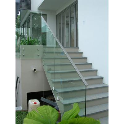 3 mm-19 mm d'épaisseur Verre transparent avec grand bord biselé Plateformes en verre trempé