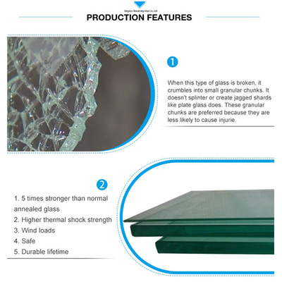Principaux produits Verre trempé 10 mm Transparent pour le verre à padel renforcé par la chaleur