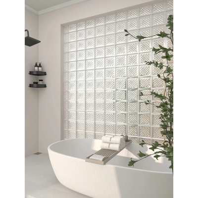 Verre à motifs moulés pour décoration de douche décoratif