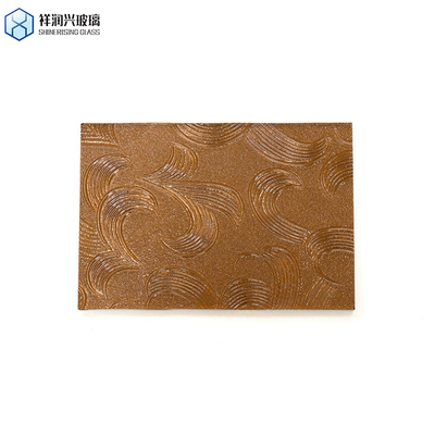 Des motifs personnalisés Verre d'art avec décor de mur gravé 3 mm 3,2 mm 4 mm Verre en relief brun