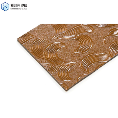 Des motifs personnalisés Verre d'art avec décor de mur gravé 3 mm 3,2 mm 4 mm Verre en relief brun