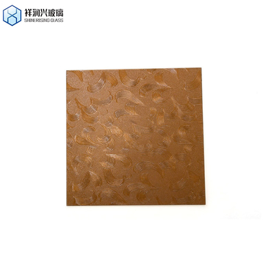 Des motifs personnalisés Verre d'art avec décor de mur gravé 3 mm 3,2 mm 4 mm Verre en relief brun
