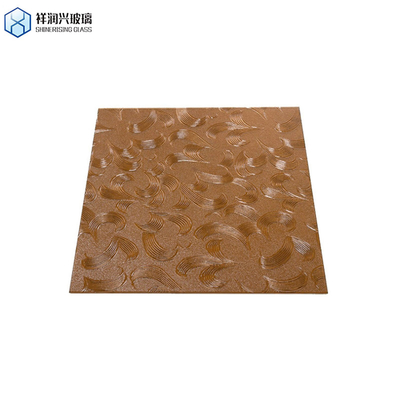 Glace flottante à motifs clairs Chinchilla Karatachi Brown Glace en relief pour le bâtiment