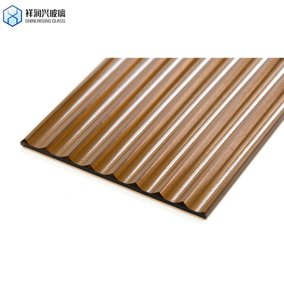 Glace flottante à motifs clairs Chinchilla Karatachi Brown Glace en relief pour le bâtiment