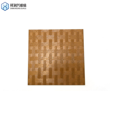 Les couches demandent 8 mm de verre transparent à motifs tempérés marron en verre gravé écran de porte de douche