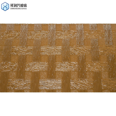 Verre à motifs bruns brillant 3 mm 5 mm 1830*2440 nouveau style de technologie Verre en relief
