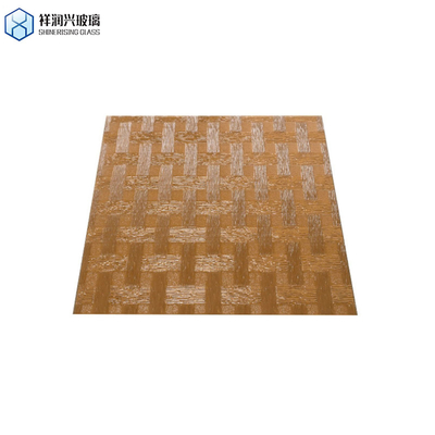 Verre à motifs marron épais avec 3 mm 3,2 mm 4 mm de design plat et motif cristallin épais