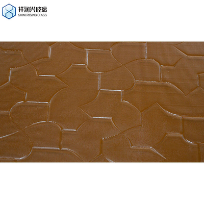 Verre à motifs marron épais avec 3 mm 3,2 mm 4 mm de design plat et motif cristallin épais