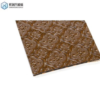 Certifié ISO 3mm-8mm en bronze clair Karatachi Qingdao Mistlite Flora Fluted Pattern Glass