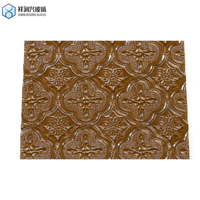 Certifié ISO 3mm-8mm en bronze clair Karatachi Qingdao Mistlite Flora Fluted Pattern Glass