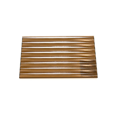 Boîtier de douche en verre de sécurité en marron en relief avec taille personnalisée et motif clair