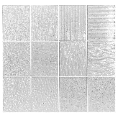 Moru Flûte de bois tacheté Cathédrale arc-en-ciel Satinlite océanique Aqualite texturé motif verre câblé pour 5