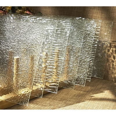 Moru Flûte de bois tacheté Cathédrale arc-en-ciel Satinlite océanique Aqualite texturé motif verre câblé pour 5