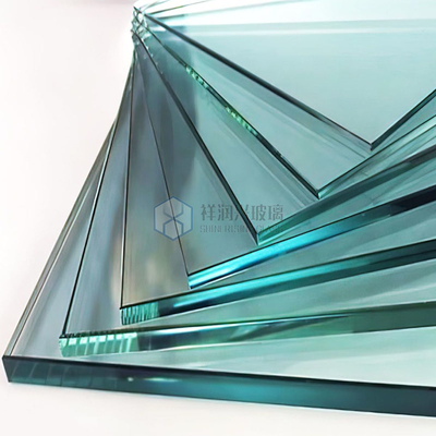 Verre trempé plat pour façade de verre architectural plafond de garde-corps et conception courbée sur mesure