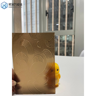 Verre flottant transparent de 4 mm de bronze, verre à motifs diamantés avec certificat SGS
