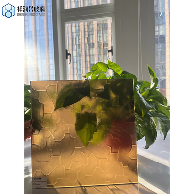 Verre transparent/extrêmement clair/cristallin/bronze/rose teinté Moru/océanique/onduleur à motifs figurés laminés pour la décoration