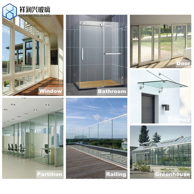 Fin de travail de bord poli plat Cubicle de douche de salle de bain en verre sur mesure avec certificat SGS