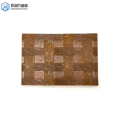 6 mm 5 mm Grain bronze Moru feuille de verre à motifs avec verre flottant Dureté Mohs 8