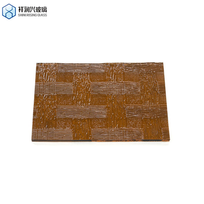 6 mm 5 mm Grain bronze Moru feuille de verre à motifs avec verre flottant Dureté Mohs 8