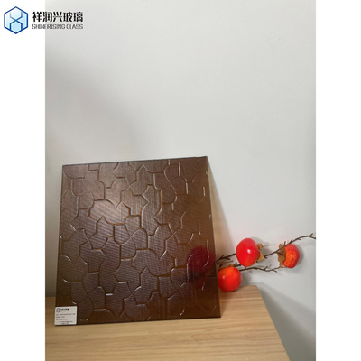 Tissus granitiques artisanaux transparents vitraux à motifs de verre pour cloisons 3 mm