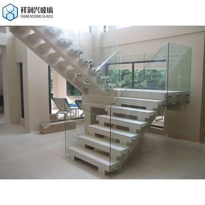 Panneau de verre trempé flottant durci de 6 mm 8 mm 10 mm d'épaisseur incassable pour bâtiment en ascension