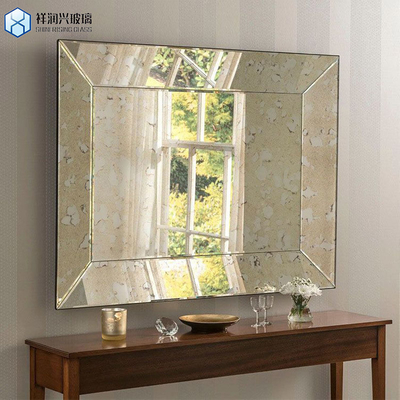 Demande personnalisée Miroirs muraux décoratifs à bord poli plat sans cadre