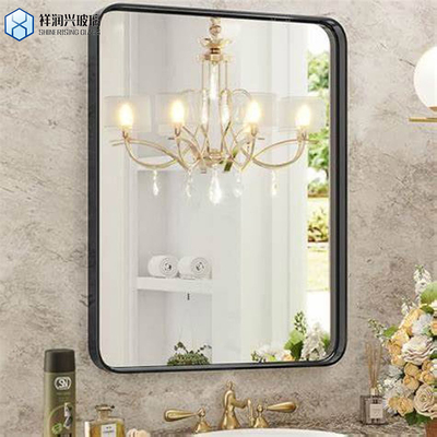 8 mm miroir en argent / miroir en aluminium murale ordinaire verre pour taille et forme personnalisées miroir sans cadre