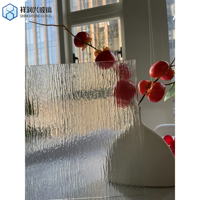 Vitrage flottant trempé qualifié 3 mm 4 mm 6 mm Vitrage transparent motif gris pour la décoration