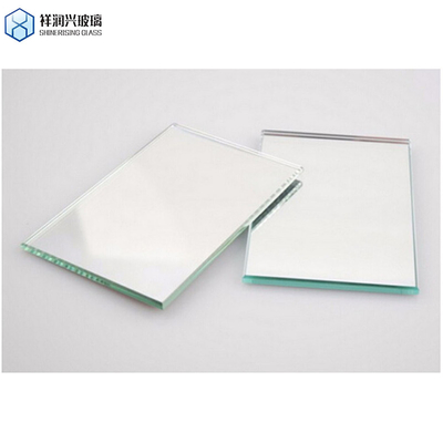 Verre miroir en aluminium à paroi plate en finition argentée en feuille de verre avec bord plat poli