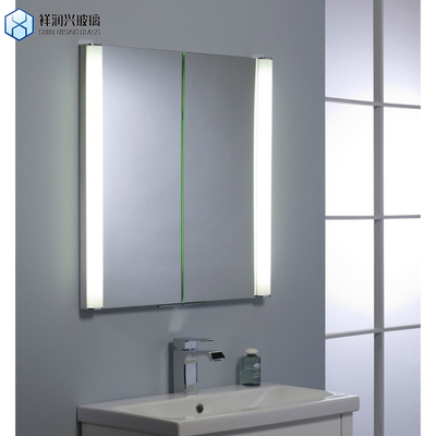 Verre miroir en aluminium à paroi plate en finition argentée en feuille de verre avec bord plat poli