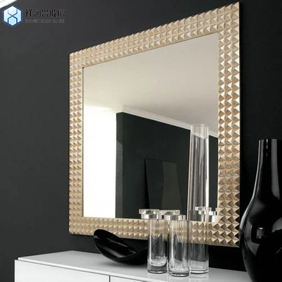 Verre miroir en aluminium à paroi plate en finition argentée en feuille de verre avec bord plat poli