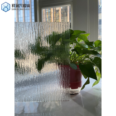 Couleur solide de fantaisie en relief de modèle de verre flottant en verre laminé figuré pour la décoration de bâtiments