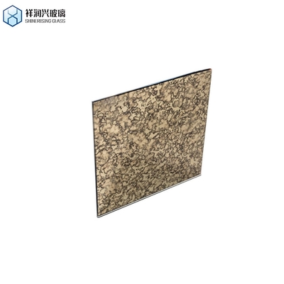 Rétroviseur de salle de bain en verre trempé avec panneau d'antiquité doré de 5 mm 4.8 mm 4 mm