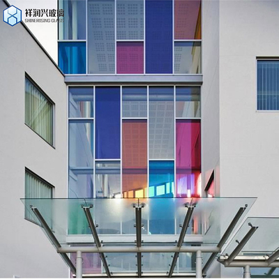 Fabricants de panneaux de verre colorés en verre iridescent solide à structure plate