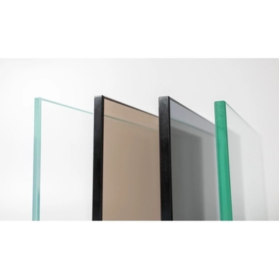 Plaque de verre réfléchissante vert gris massif pour les projets de conception décorative personnalisés