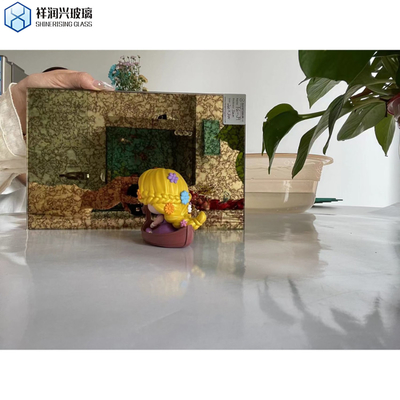 Décoration architecturale de mur de luxe Antique miroir en argent avec verre flottant