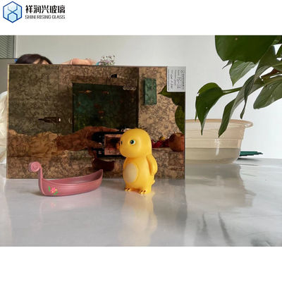 Miroir murale à verre trempé et carreaux de verre flottant