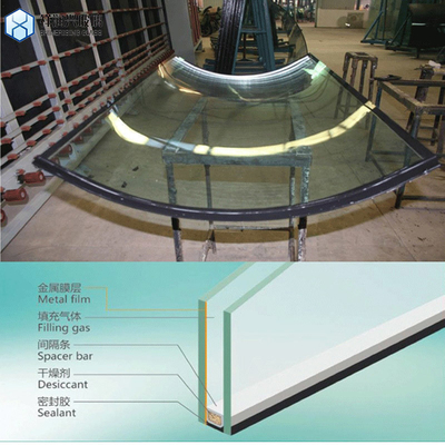 Personnalisation de panneaux de verre double isolant trempé qualifié pour la construction de murs de rideau