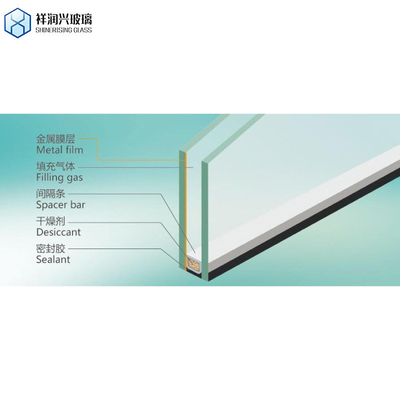 Édification de façade de verre isolé avec revêtement E faible et technique Igcc